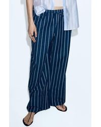 Mango - Stripe Drawstring Pants - Lyst