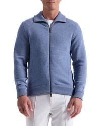 Bugatchi - Wool Blend Zip Cardigan - Lyst
