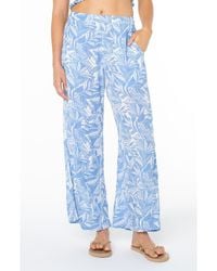Roxy - Midnight Avenue Tropical Palm Wide Leg Pants - Lyst