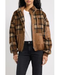 d.RA - Lucien Plaid Mixed Media Jacket - Lyst