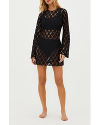Beach Riot - Goldie Lace Long Sleeve Cotton Blend Cover-up Dress - Lyst