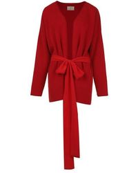 Alexandra Bu - Cherry Fluffy Knit Cardigan - Lyst