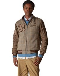 Members Only - Tweed Wool Blend Varsity Jacket - Lyst