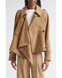Monse - Cascade Double Breasted Suede Jacket - Lyst