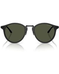 Armani - 51Mm Round Sunglasses - Lyst