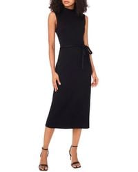 Vince Camuto - Mock Neck Sleeveless Knit Midi Dress - Lyst