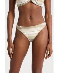 Ramy Brook - Isla Metallic Stripe Bikini Bottoms - Lyst