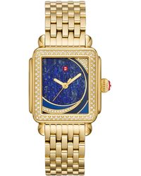 Michele - Deco Mid Diamond Dial Bracelet Watch - Lyst
