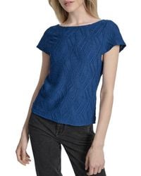 DKNY - Texture Knit Top - Lyst