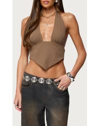 Edikted - Open Back Triangle Halter Top - Lyst