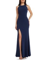 Dress the Population - Paige Halter Neck Mermaid Gown - Lyst