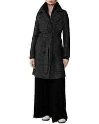SOIA & KYO - Fabianne Belted Wool Blend Coat - Lyst