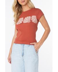 Roxy - Shell Band '90S Graphic Baby Tee - Lyst