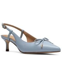 Clarks - Zarey Bow Pointed Toe Slingback Pump - Lyst