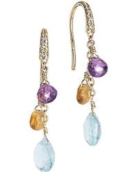 Marco Bicego - Paradise 18k Diamond Topaz & Semiprecious Stones Short Drop Earrings At Nordstrom - Lyst