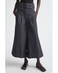 Junya Watanabe - High Waist Belted Flared Denim Pants - Lyst