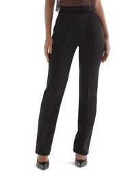 House Of Cb - Tansy High Waist Straight Leg Satin Trousers - Lyst