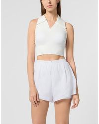 Philipp Plein - Polo Neck Cropped Top Ps - Lyst