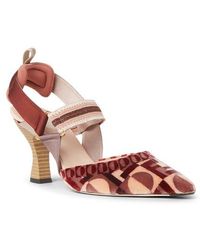 Fendi - Colibri Pointed Toe Slingback Pump - Lyst