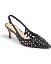 Cinq À Sept - Rena Cage Studded Slingback Pointed Toe Pump - Lyst