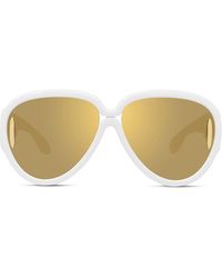 Loewe - Anagram 65mm Oversized Pilot Mask Sunglasses - Lyst