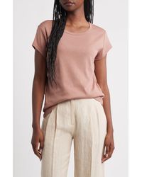 Mango - Crewneck Cotton T-Shirt - Lyst