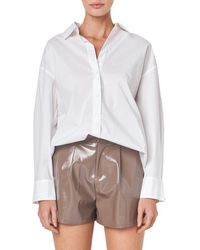 Grey Lab - Oversize Cotton Button-Up Shirt - Lyst