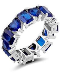 SHYMI - Heart & Emerald Cubic Zirconia Eternity Ring - Lyst