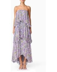 Elliatt - Milena Floral Tiered Ruffle Georgette Maxi Dress - Lyst