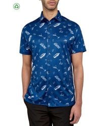 Con.struct - Regular Fit Cocktail Print Recycled Performance Golf Button-Down Shirt - Lyst