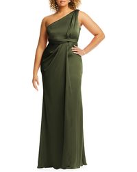 Dessy Collection - One-shoulder Satin Gown - Lyst