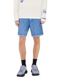 Burberry - Ekd Oversize Linen Shorts - Lyst