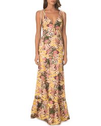 Dress the Population - Sunny Floral Embroidered Gown - Lyst
