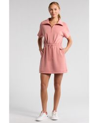 Zella - Ultrasoft Knit Quarter Zip Dress - Lyst