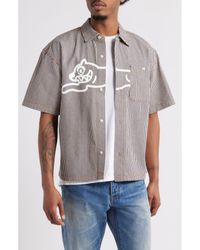 ICECREAM - Running Dog Short Sleeve Denim Graphic Button-Up Shirt - Lyst