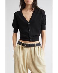 R13 - Elbow Sleeve Split Hem Merino Wool Cardigan - Lyst