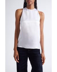 Eleventy - Sleeveless Silk Satin Top - Lyst