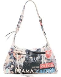 Desigual - Large Mixed Print Denim Tote - Lyst
