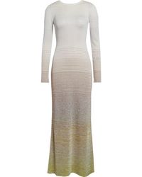 Missoni - Metallic Stripe Long Sleeve Sweater Dress - Lyst