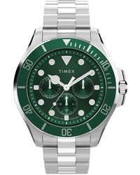 Timex - Harborside Coast Multifunction 43Mm Stainless Steel Bracelet Watch - Lyst