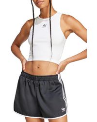 adidas Originals - Essentials Lifestyle Rib Crop Tank Top - Lyst