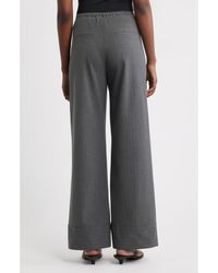 Mango - Chalk Stripe Straight Leg Pants - Lyst