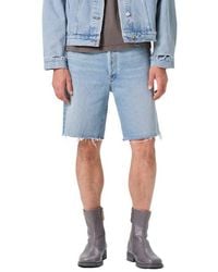 Agolde - Anson Raw Hem Denim Shorts - Lyst
