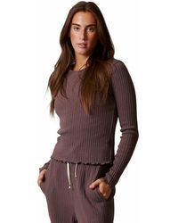 LEISURE LAB - Cotton Rib Long Sleeve - Lyst