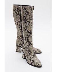 Prologue Shoes - Elly Pattern Block Heel Boot - Lyst