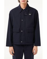 Lacoste - Water Resistant Utility Jacket - Lyst