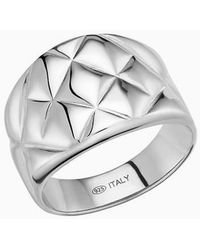 Oradina - Sterling Bold Quilted Ring - Lyst