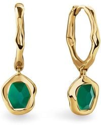 Monica Vinader - Odyssey Drop Huggie Hoop Earrings - Lyst