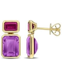 Julianna B - Gemstone Two-Stone Drop Earrings 10K - Lyst