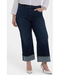 NYDJ - Teresa Cuff Wide Leg Jeans - Lyst